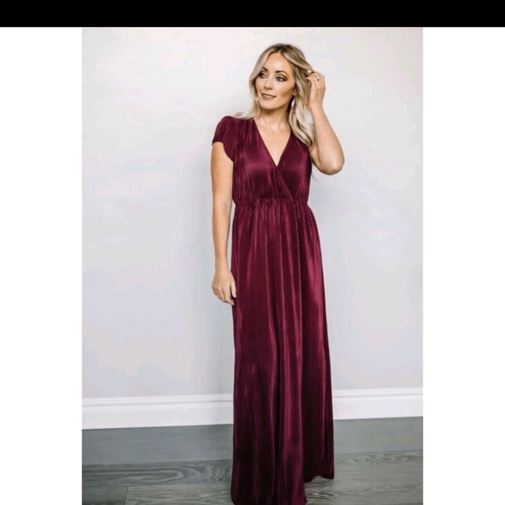 NWT Baltic Born Athena Maxi Dress In Wine Size Large